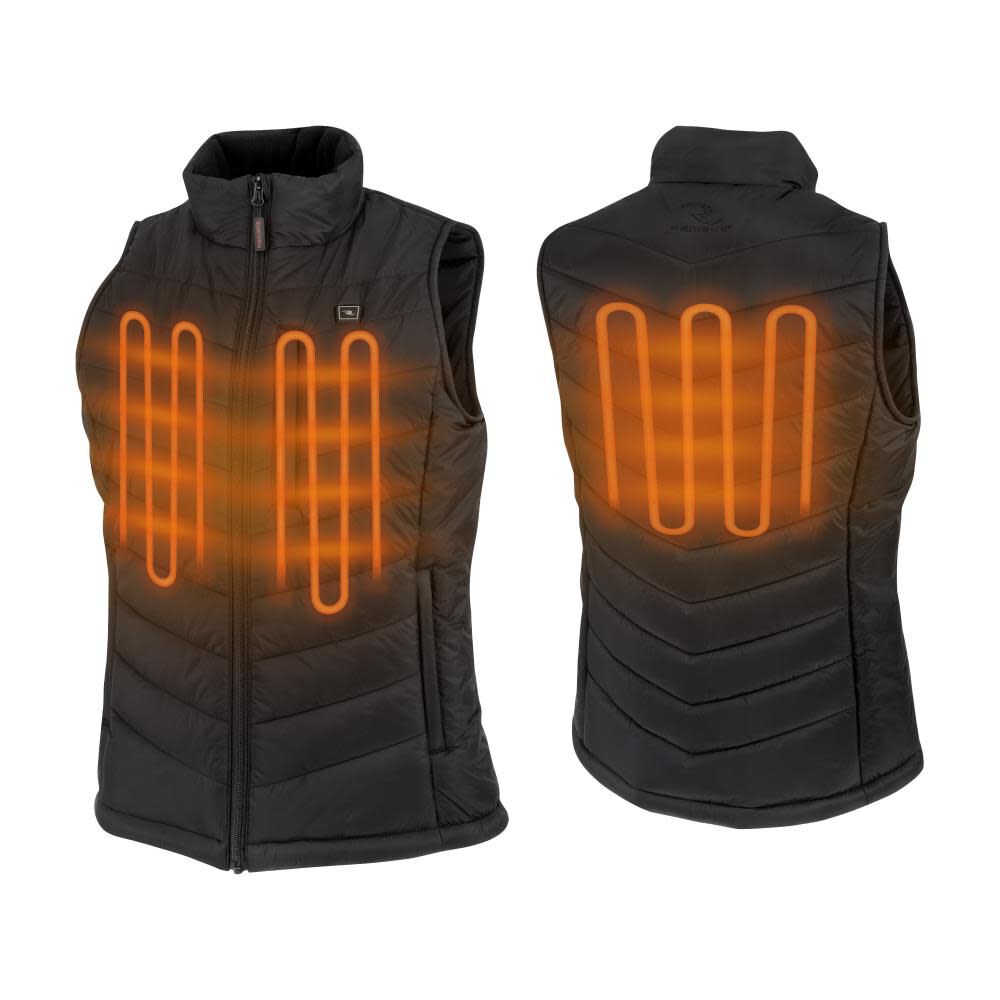 Radians Womens Heated Puffer Vest Kit with Battery, Black, 2X, large image number 2