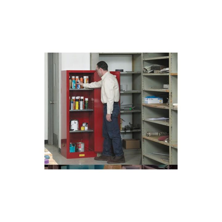 Justrite 22 Gallon Red Steel Manual Close Flammable Cabinet