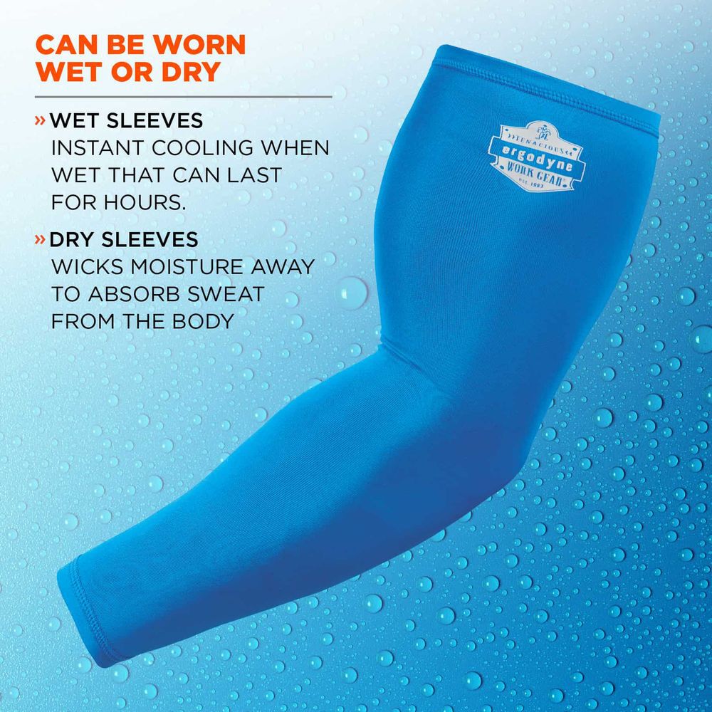 Ergodyne Chill Its 6690 Cooling Arm Sleeves Blue XL, large image number 3
