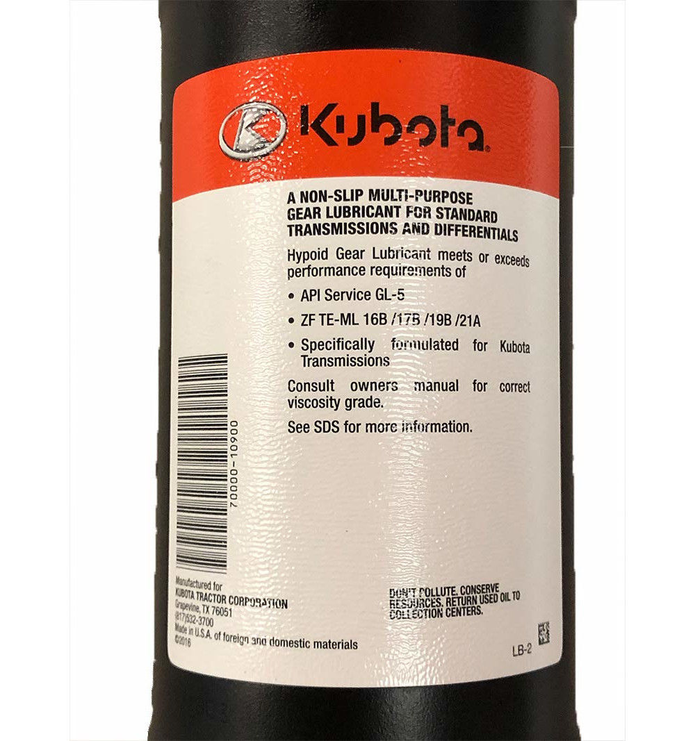 Kubota Parts 1 Qt 80W-90 Gear Lubricant, large image number 2