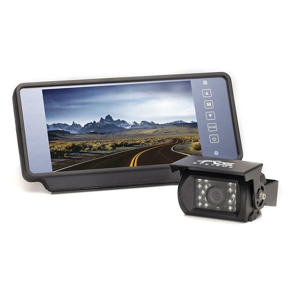 Rear View Safety Backup Camera System with 7 In. Replacement Mirror Monitor, large image number 1