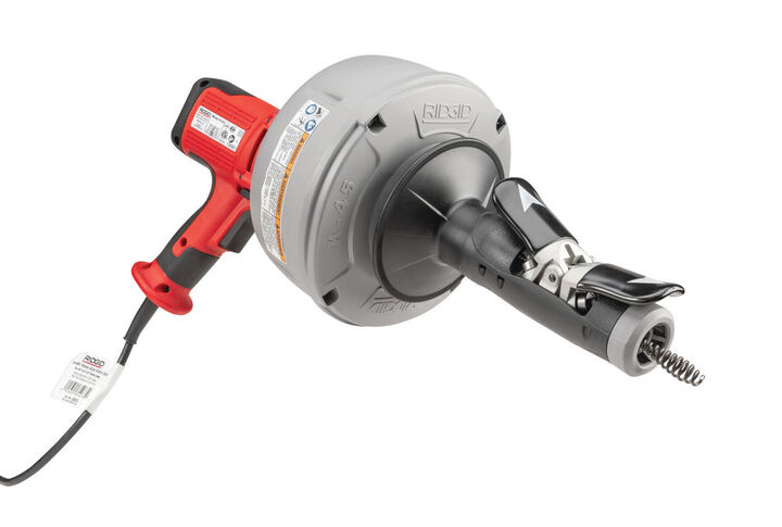 Ridgid K-45 Sink Machine with Manual Controls, 3 Inner Drums, 5 Piece Head Set, Metal Carrying Case, & Gloves, large image number 7