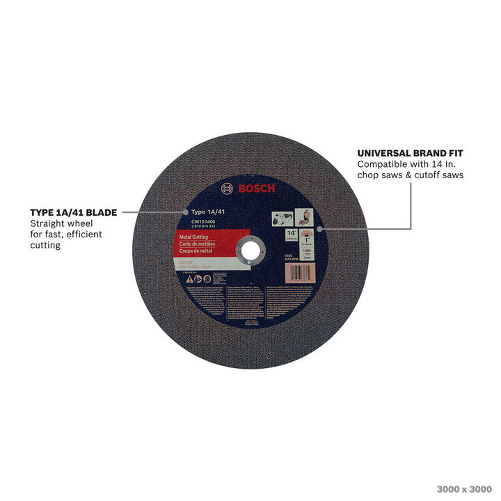 Bosch 14 Inch Metal Cutting Abrasive Wheel, large image number 1