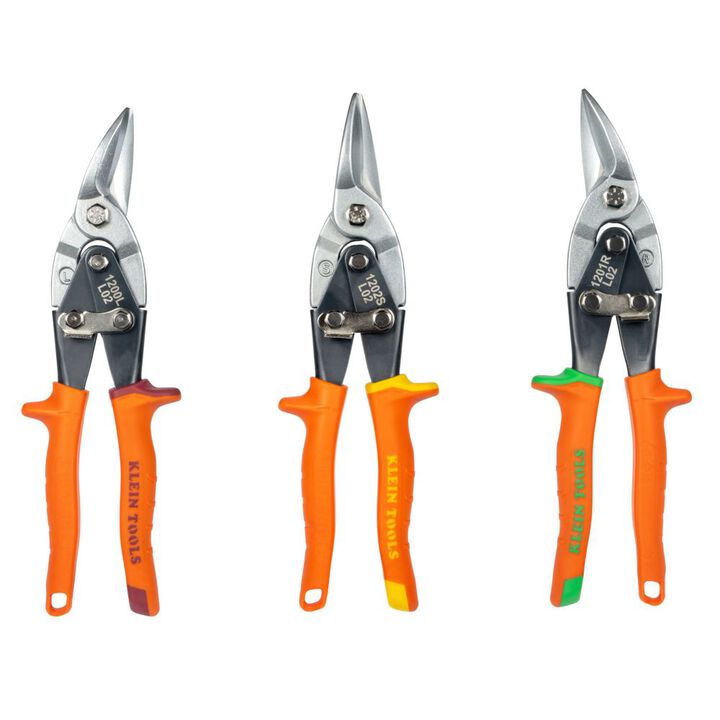 Klein Tools Forged Steel Blade Aviation Snip Set 3 Pieces