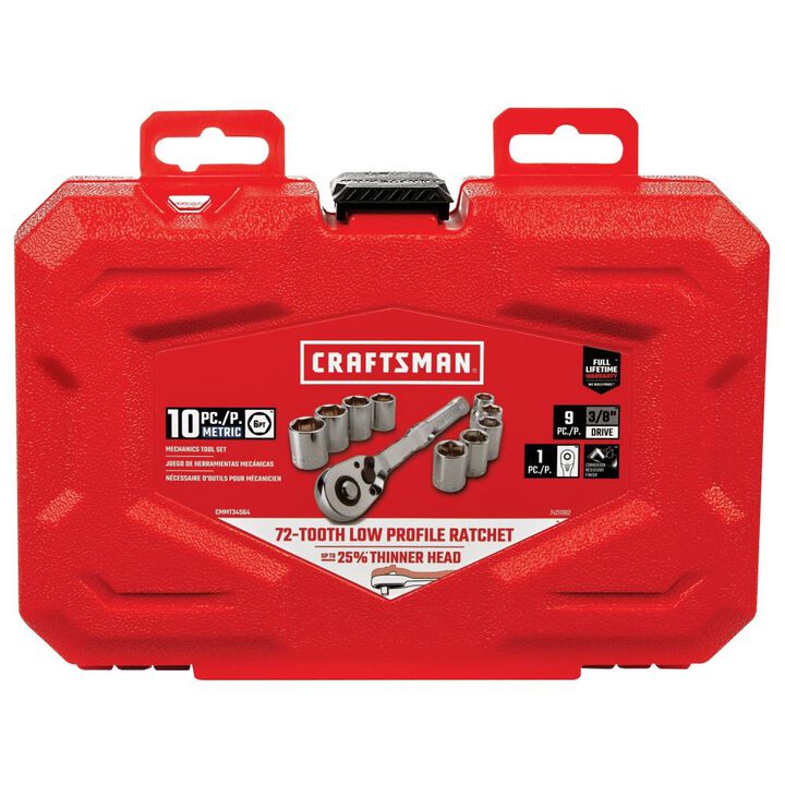 CRAFTSMAN 3/8-in Drive Metric Mechanics Tool Set, 10pc, large image number 3