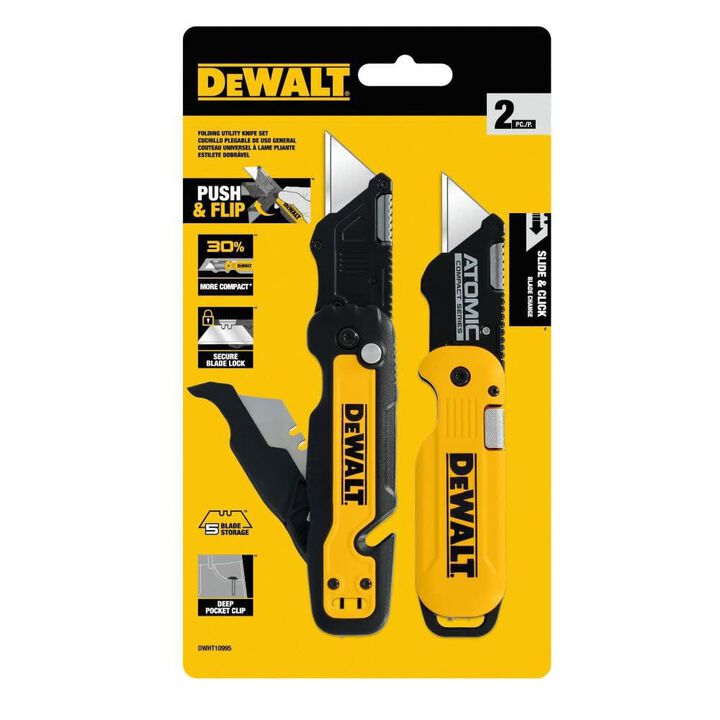 DEWALT Pocket Knife W/Ball-Bearing Assist & Utility Knife Set Bundle, large image number 13