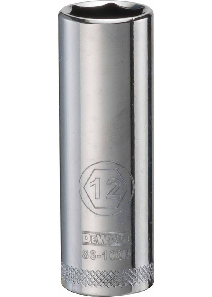DEWALT 12 mm 1/4 Inch Drive 6-Point Metric Deep Socket