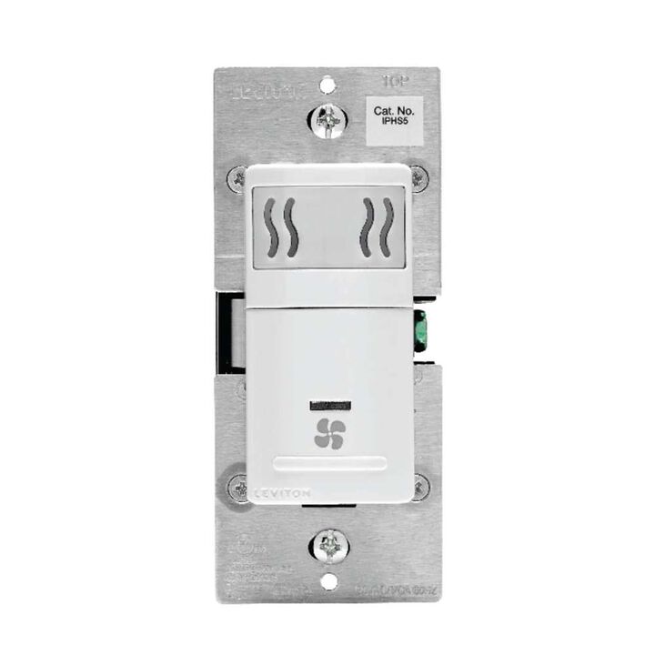 Leviton Decora Humidity Sensor/Fan Control Switch 3A 120V White