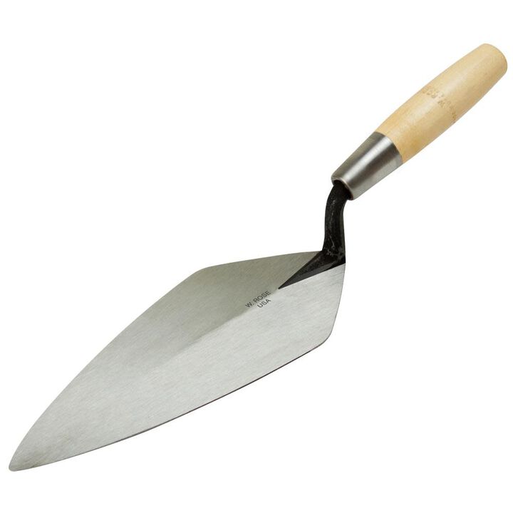 Kraft Tool Co 12 In. Narrow London Brick Trowel with 6 In. Wood Handle