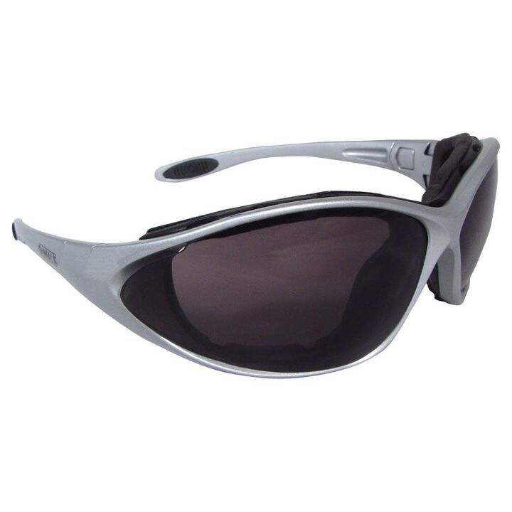 DEWALT Radians Framework Safety Glasses with Interchangeable Temples & Elastic Head Strap Smoke Lens