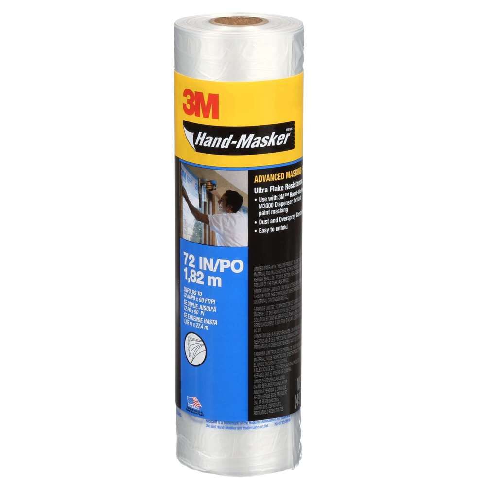 3M Hand Masker Advanced Masking Film 72in x 90' Clear, large image number 1