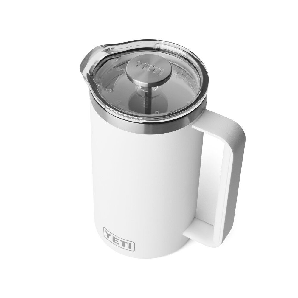 YETI 34 Oz Rambler French Press with Twist-to-Lock Lid White, large image number 5