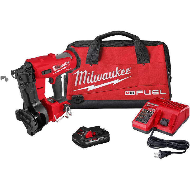 Milwaukee M18 FUEL Coil Roofing Nailer Kit