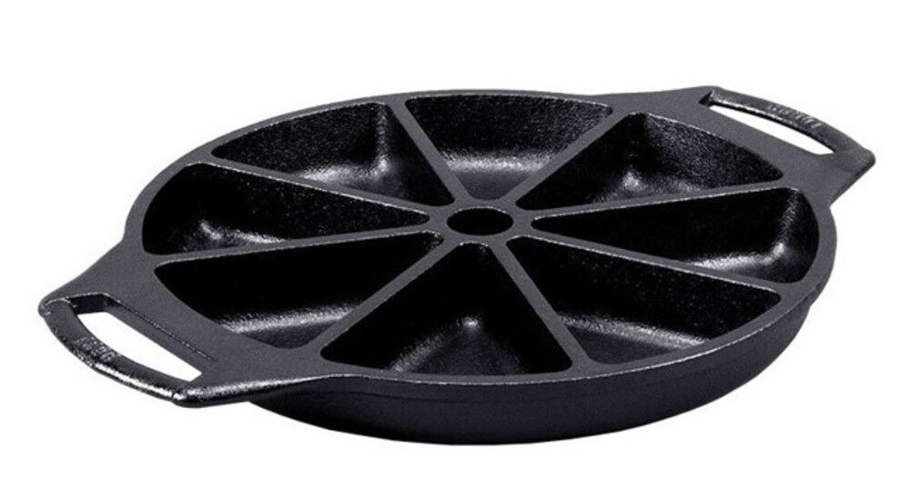 Lodge Cast Iron 8 Slot Black Seasoned Cast Iron Wedge Pan, large image number 1