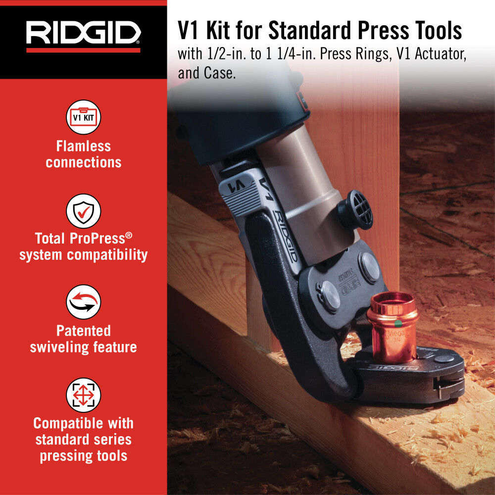 Ridgid ProPress Rings KitV1 1/2 Inch to 1-1/4 Inch, large image number 2