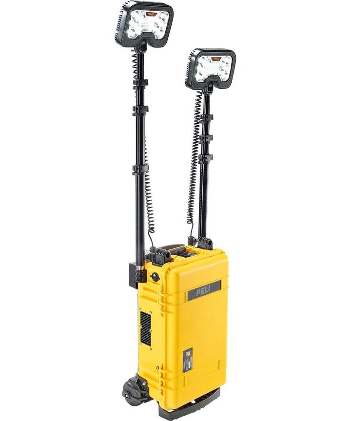 Pelican 12000 Lumens Dual Head Remote Area Light Yellow