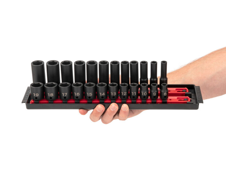 Tekton 3/8 Inch 6 Point Impact Socket Set, 24 Pieces (8-19 mm), large image number 2