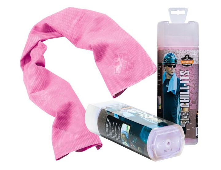 Ergodyne Chill-Its 6602 Evaporative Cooling Towel - Pink