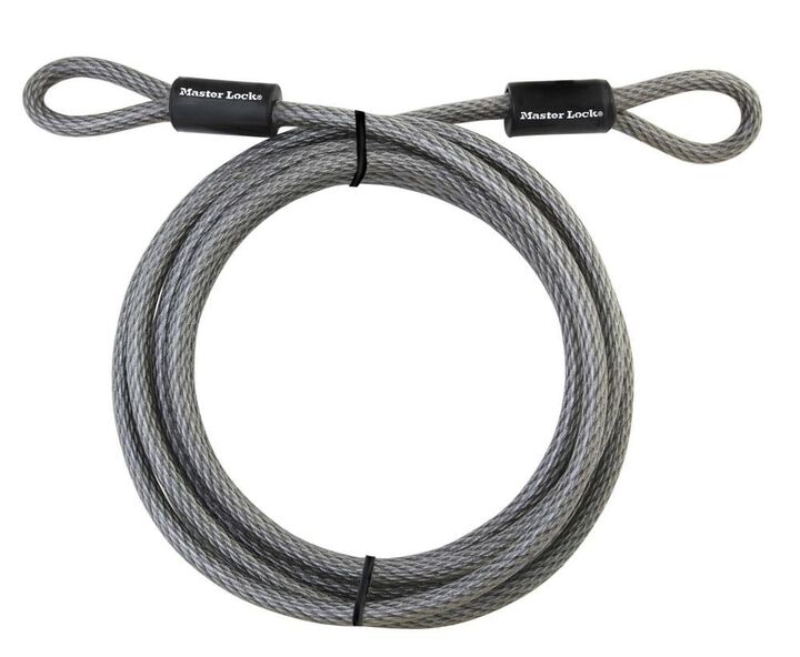 Master Lock 180-in Gray Steel Keyed Cable Lock - 72DPF