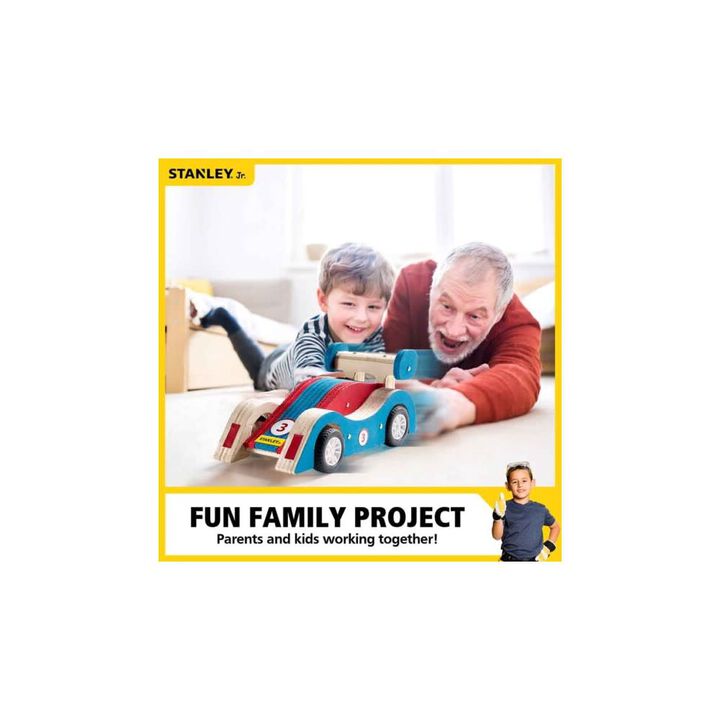 Stanley Jr Pull-Back Sports Car Kit & 5-Piece Tool Set, large image number 5
