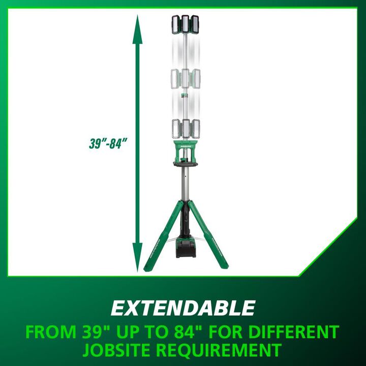Metabo HPT 18V MultiVolt Cordless 4000 Lumen LED Tripod Site Light, large image number 6
