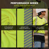 Ergodyne GloWear 8276BK Womens Performance Black Bottom Class 2 T-Shirt Hi-Vis Lime Large, small image number 4