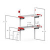 Weather Guard 36 Inch White/Red Aluminum Folding Van Shelving, small image number 2