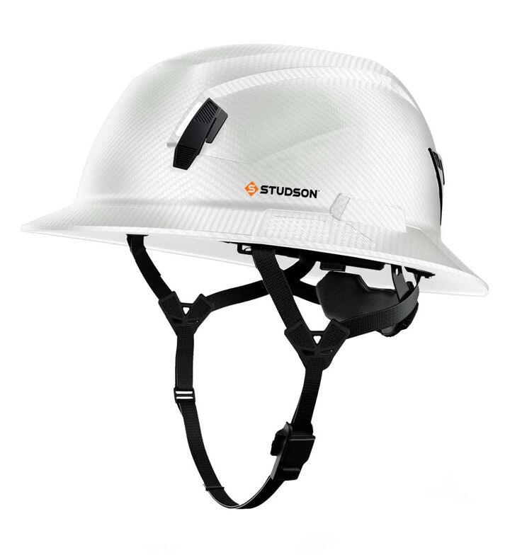 Studson Full Brim Non-Vented Safety Helmet Type 2 Class E White Carbon 2XL