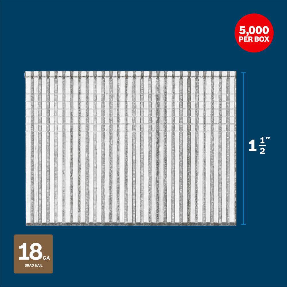 Bosch 1-1/2 Inch x 18 Gauge Brad Nails, 5000 Count, large image number 3