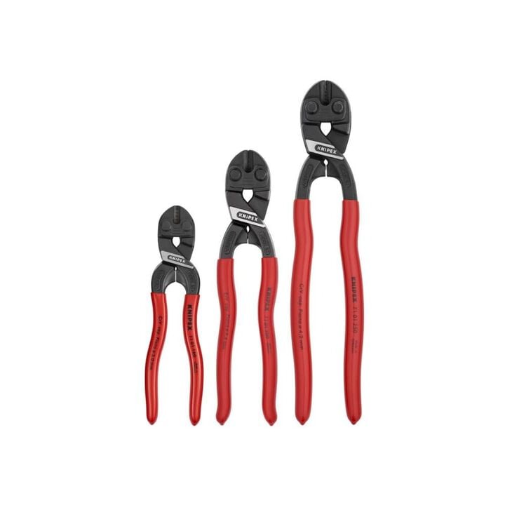 Knipex 160/200/250 mm Chrome Steel Compact Bolt Cutters Set 3 Piece