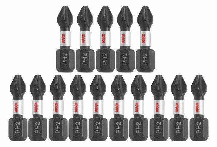Bosch Impact Tough 1 Inch Phillips #2 Insert Bits 15 Piece