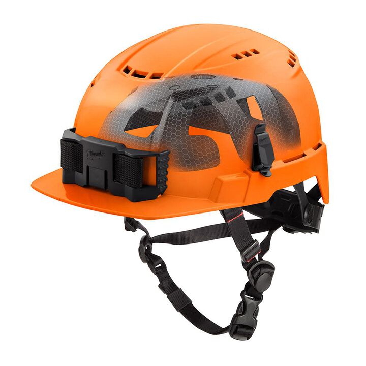 Milwaukee BOLT Orange Front Brim Vented Safety Helmet with IMPACT ARMOR Liner (USA)-Type 2, Class C