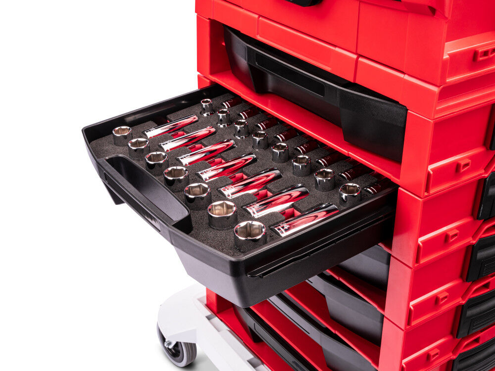 Tekton 1/2 Inch Shallow and Deep 6 Point Sockets, Drawer, 10 - 24 mm, 30 Pieces, large image number 6