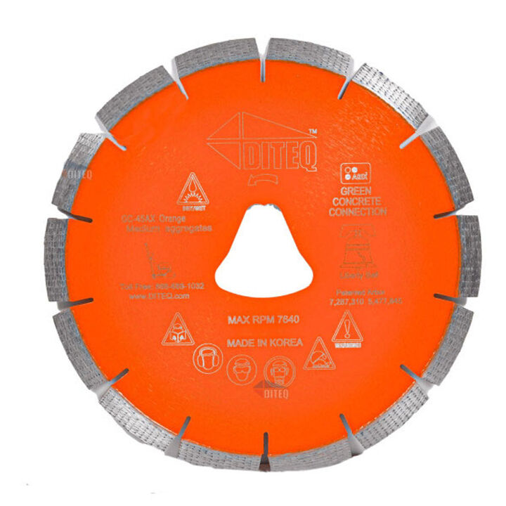 Diteq Liberty Bell Orange Concrete Blade, 10in x .095in, large image number 0