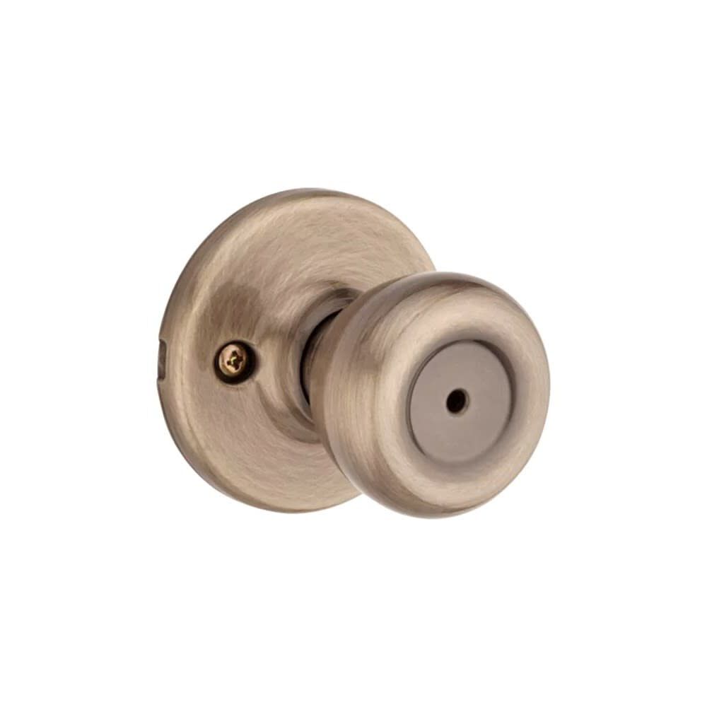 Kwikset Antique Brass Bed/Bath Tylo Privacy Door Knob Set, large image number 3