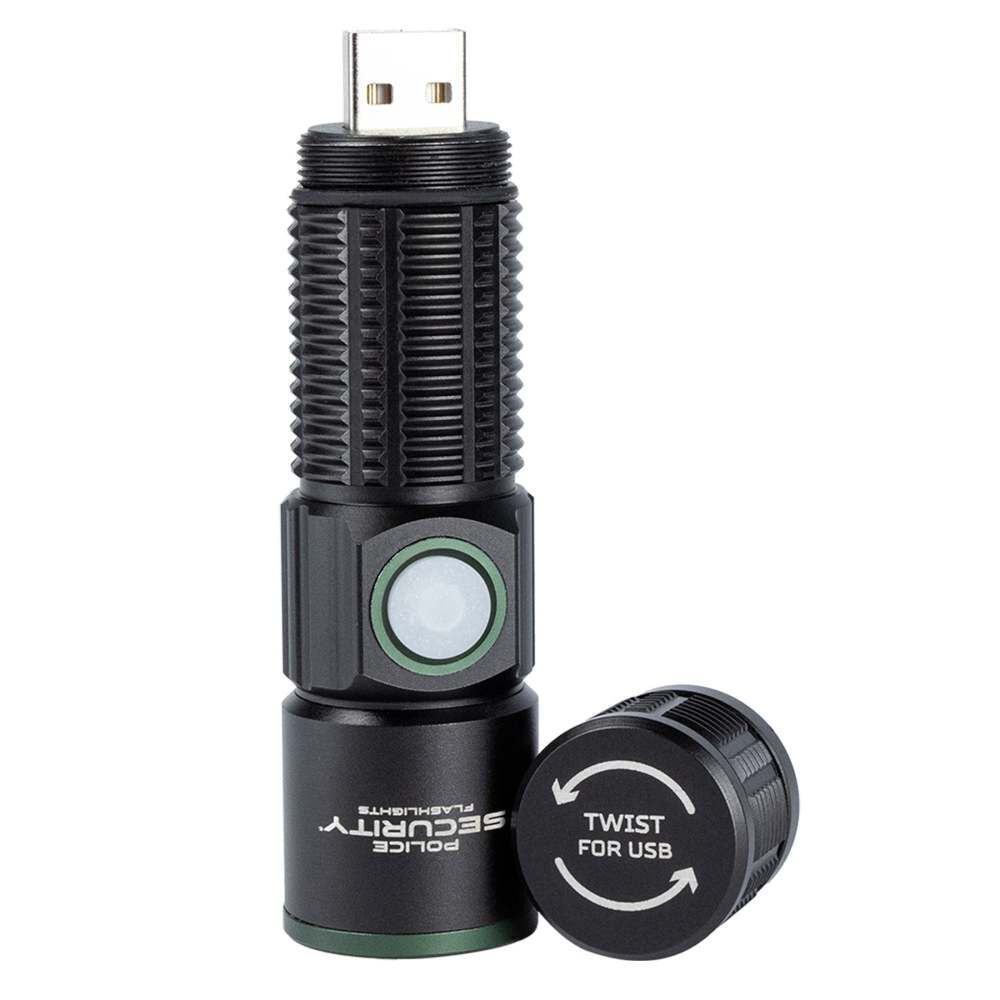 Police Security USB 550 Lumens 600mAh Battery Powered Car LED Flashlights, large image number 3