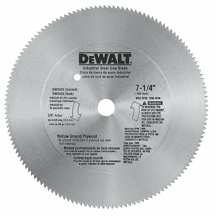 DEWALT 7-1/4 In. 140T Steel Plywood Blade