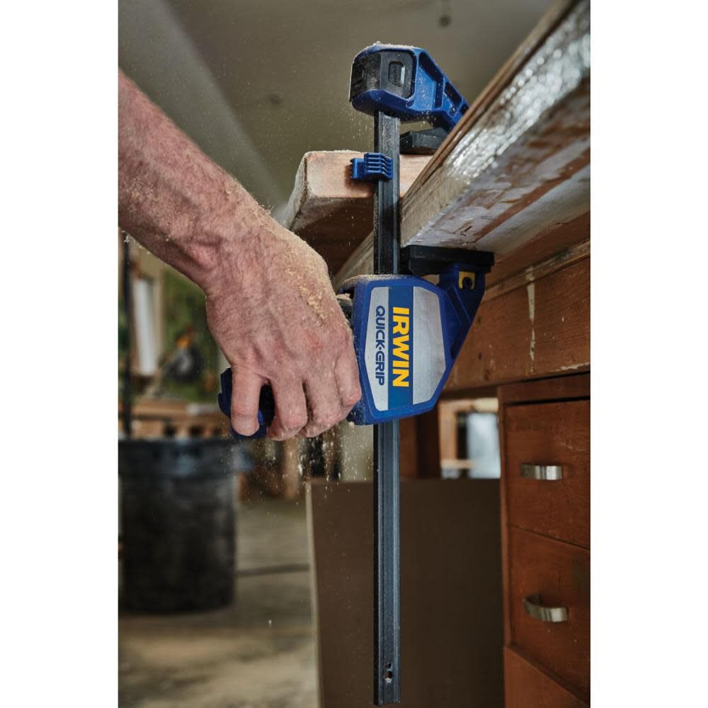 Irwin QUICK-GRIP One-Handed Bar Clamp Heavy-Duty 12in 1964712, large image number 4