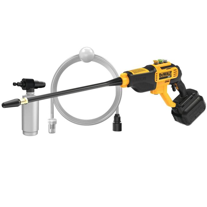DEWALT 20V Max 550 PSI 1.0 GPM Battery Powered Cold Water Power Cleaner with 4 Spray Nozzles 5.0Ah Kit