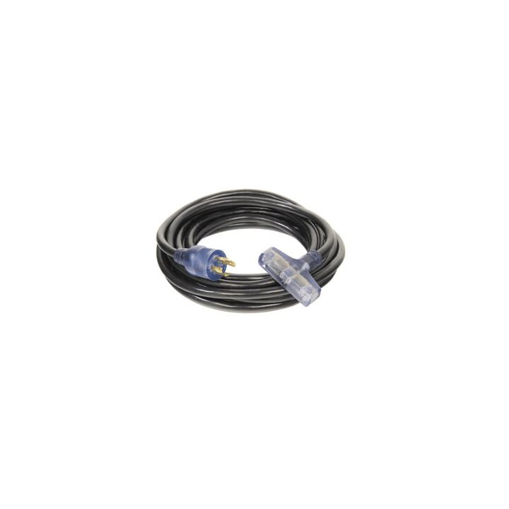 Century Wire 25 ft 10/3 SJTW Black Lighted Triple Tap Generator Cord