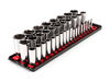 Tekton 1/4, 3/8, 1/2 Inch Deep 6 Point Socket Set, Rails, 37 Pieces (4-38 mm), small image number 1