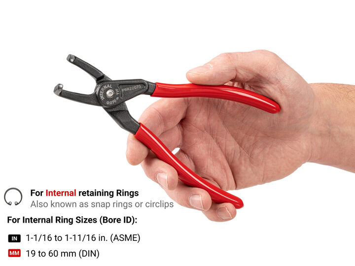 Tekton 7 Inch 90-Degree Internal Retaining Ring Pliers (0.070 Inch Tips), large image number 5