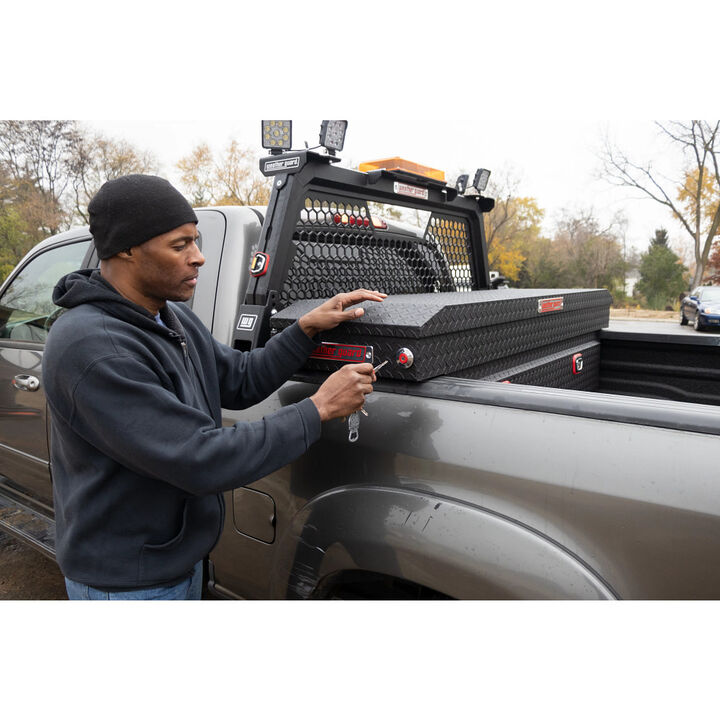 Weather Guard Aluminum Hex Headache Rack, Matte Black, large image number 4