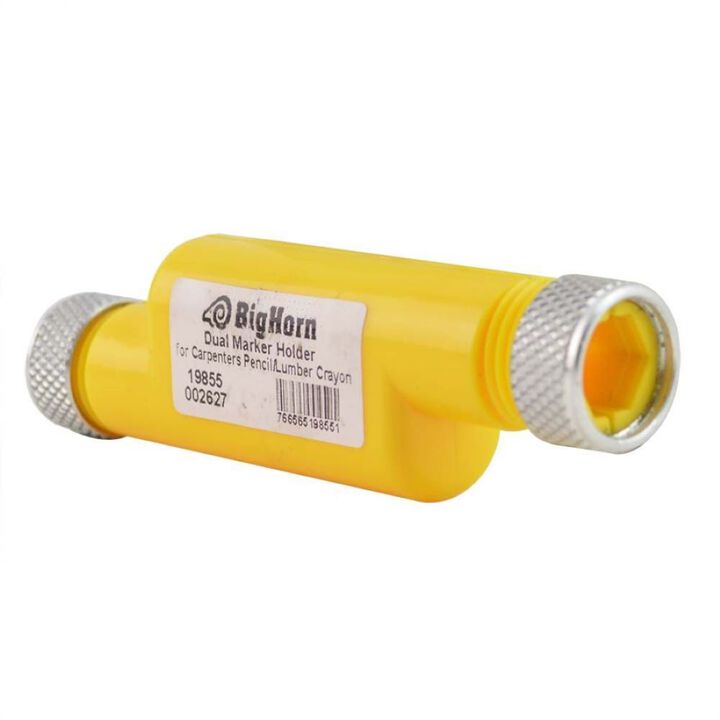 Big Horn Dual Marker Holder for Carpenters Pencil Lumber Crayon