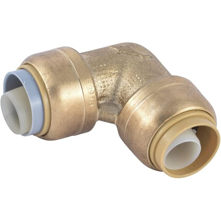 Sharkbite 1/2in PB x 1/2in CTS Brass 90 Deg Transition Elbow