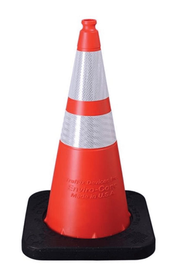 Vizcon Orange 28in Enviro-Cone with Collars & 10 lbs Rubber Base, large image number 2