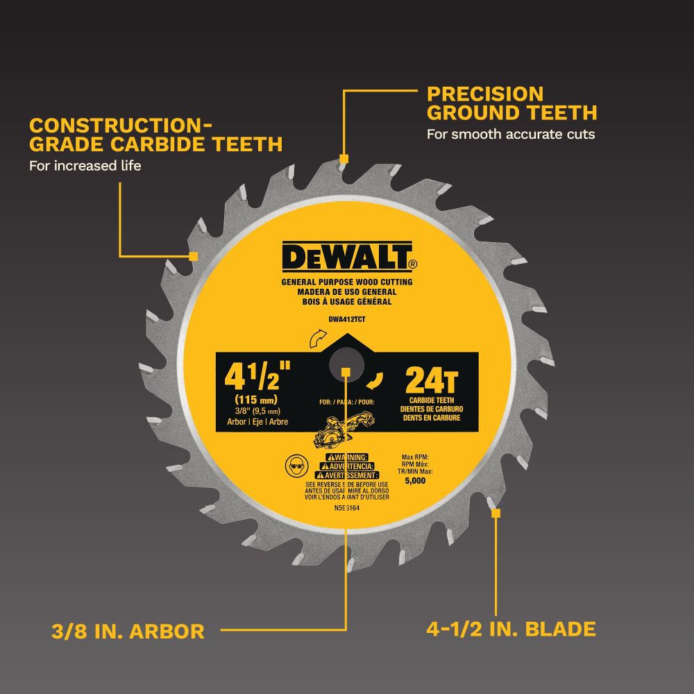 DEWALT 4-1/2 In. 24T TCT Saw Blade, large image number 7