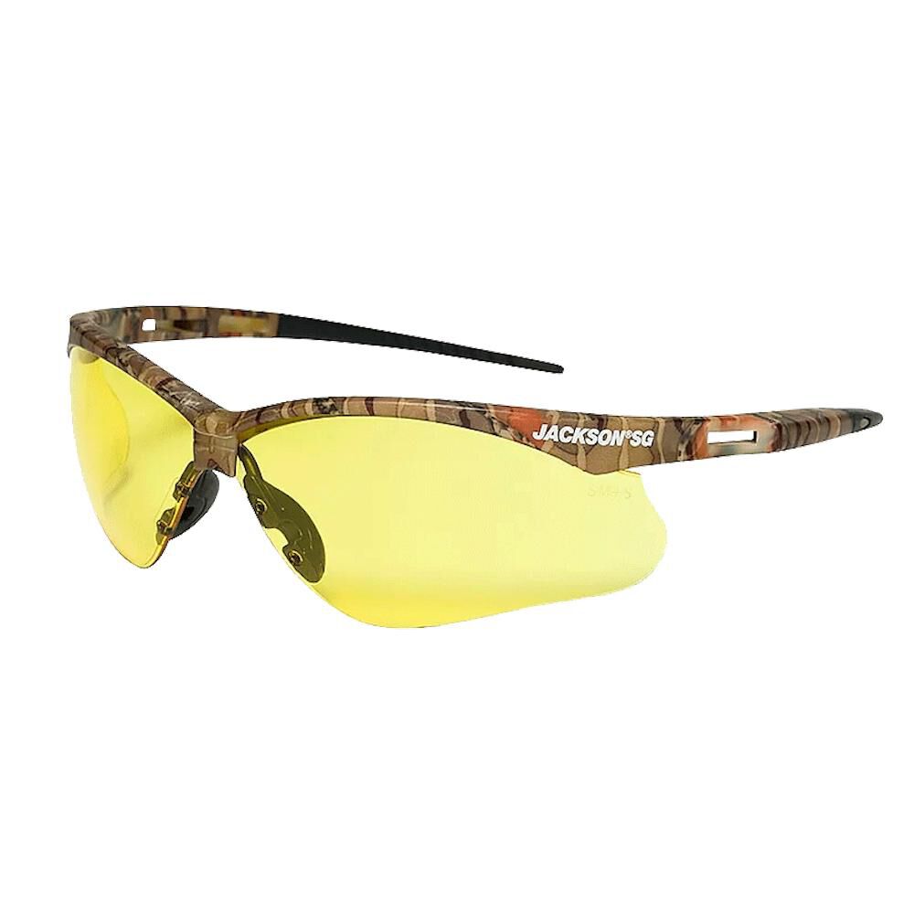 Jackson Safety Glasses Anti Fog Coating Amber Lens Camo Frame, large image number 1