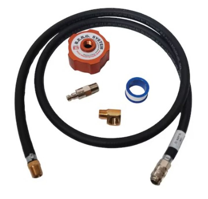 Bergs System Extended Run Generator Fuel System BERG I Single Without Tank. WORKS WITH 1000/2000I. (Kit Includes Hose and Cap)