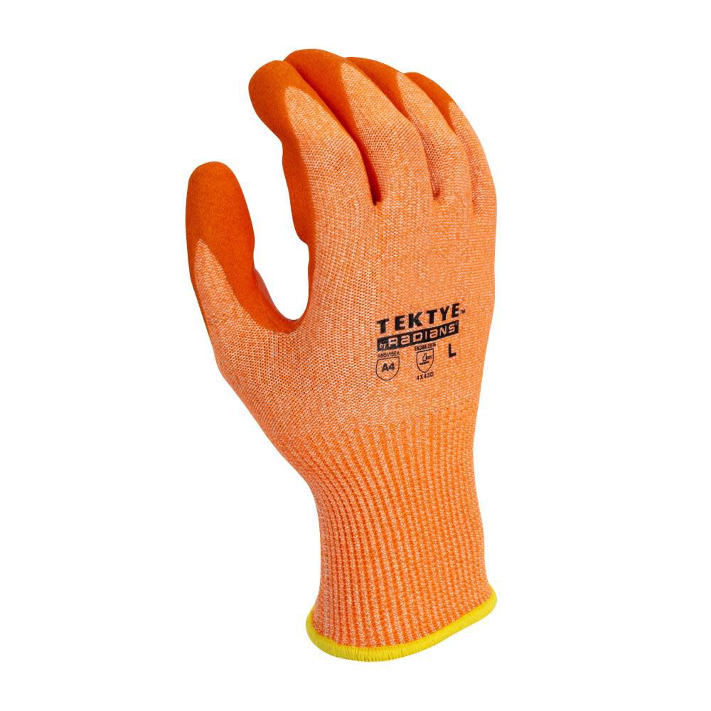 Radians Tektye Hi Vis Cut A4 Glove, large image number 2